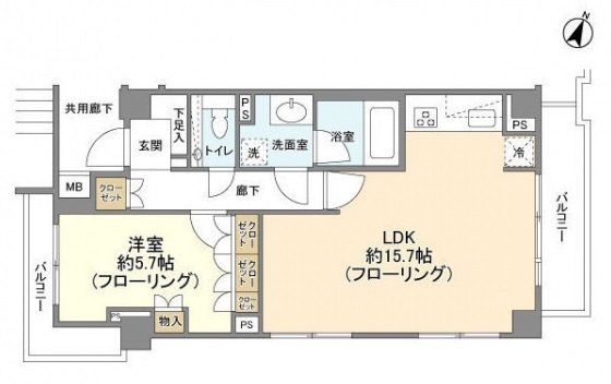 Pias Code Yoyogi Sangubashi Floor plan