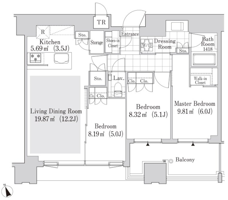 Osaki Garden Residence Floor plan