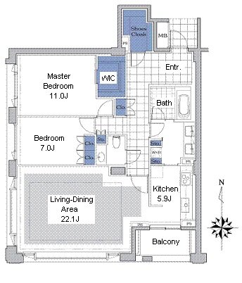 Prime Maison Gotenyama East floorplan
