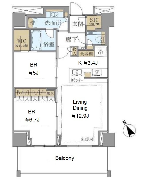 The Residence Yotsuya Avenue Floor plan