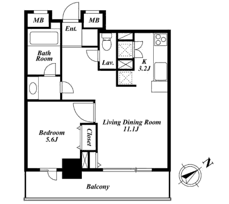 KDX Residence Shirokane I (Storia Shirokane) floorplan