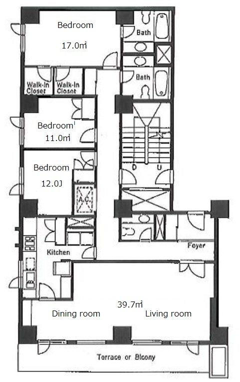 Azabu Terrace Apartments floorplan