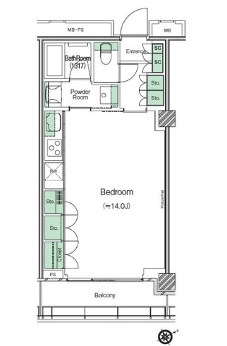 Shibuya Cast Apartment floorplan