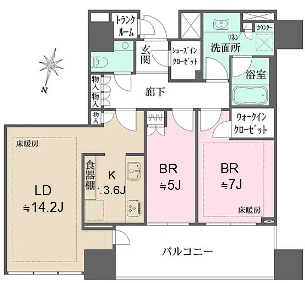 The Park House Shirokane 2chome Tower floorplan