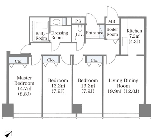 Nichirei Higashi Ginza Residence floorplan