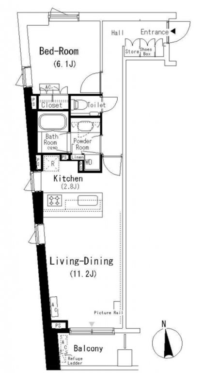 Frontier Residence Minamiazabu(Lefond Progres MinamiAzabu) floorplan