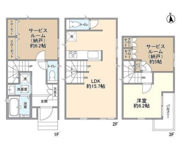 Kolet Nakanofujimicho#03(Minamidai3-9-2) Floor plan