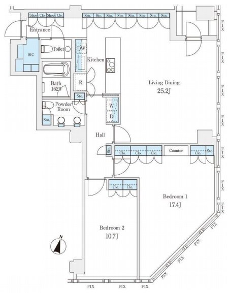 Hirakawacho Mori Tower Residence (Individual Owner) Floor Plan
